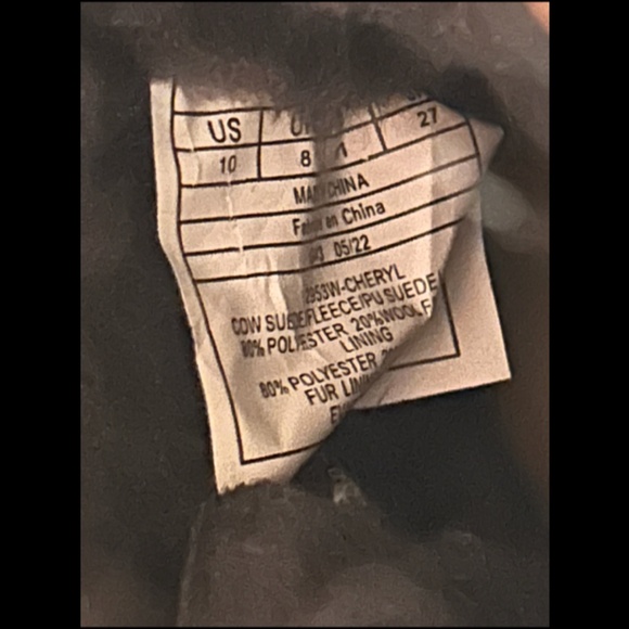 BEARPAW Cheryl Suede Wool Blend Lining Winter Boots Charcoal/Black Womans 10 - Picture 10 of 16